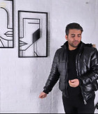 تابلو دکوراتیو فلزی طرح نیمه گمشده با سبک لاین آرت و مفهوم عشق و تکامل