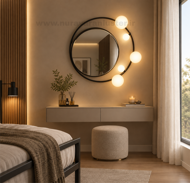 آینه دیواری مدرن با حباب کد A158.5